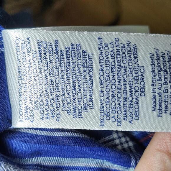 Chaps Men's Plaid Short Sleeve Shirt - Easy Care - Size Large - Picture 5 of 7